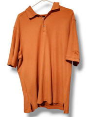 Tommy Bahama 18 Golf Men’s Orange Cotton Collared 3 Button Neck Polo T-Shirt sz