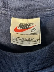 Vintage Nike Air T-Shirt Made in USA Big Logo Navy Blue 80s 90s Y2K XL Boxy