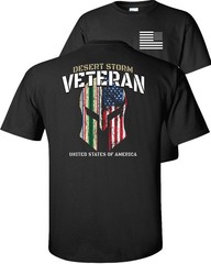 Proud Veteran Desert Storm Spartan Helmet T-Shirt
