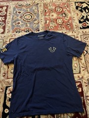 True Religion Men’s Navy Blue Short Sleeve T-Shirt Size Medium
