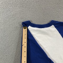 Vtg Crenshaw By Nature T Shirt Men’s L White Blue USA Raglan 3/4 Sleeve