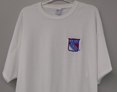 New York Rangers NHL Hockey Embroidered T-Shirt S-6XL, LT-4XLT New