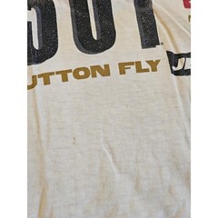 Levi’s 501 T-Shirt Authentic Button Fly Jeans Beige Sz L 1990s