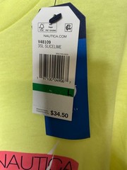 Nautica Mens Slice Lime Green Classic Fit Sailing Regatta Graphic T-Shirt Size L