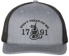 Don’t Tread On Me 2A Richardson Embroidered One Size Fits All Trucker Hats