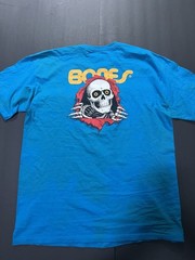 Y2K powell Blue Bones Surf Skate T-Shirt Size XL it’s like faded as shown