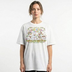 Egg Cited Goose Easter Duck Floral T-Shirt Spring Holiday Cute Animal Tee