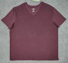 Men’s V Neck T Shirts Size 2XL Maroon “4 Pack” Goodfellow & Co. Short Sleeve