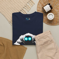 Men’s Yeti Graphic T-Shirt Glowing Eyes Bigfoot Sasquatch Printed Tee