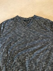 Perry Ellis Shirt Men’s Large Navy Blue Heather Cotton Tee