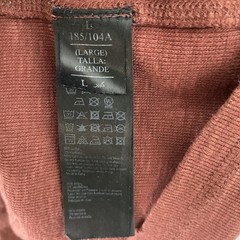 AllSaints ESUM T-Shirt Mens Large Brown Woven Cotton Short Sleeve Crew