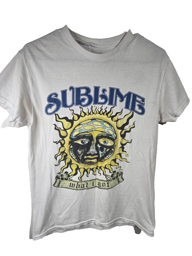 Sublime What I Got T-Shirt Size Small White Classic Sun Logo Ska Punk Rock Band