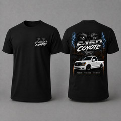 Custom F-150 Coyote 5.0 T-Shirt – Front & Back Graphic – Multiple Truck Colors