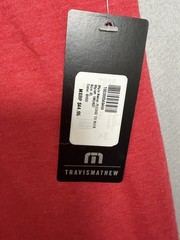 TRAVIS MATHEW MENS PLEDGE TO BEER USA RED T SHIRT SIZE XL