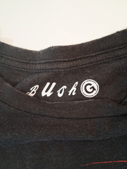 3XLarge Men’s Bush Boxy Band Graphic T-Shirt Distressed Neckline Hem