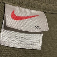 USA Made VTG 90s Olive Green Nike White Tag Spellout Logo Short Sleeve Men’s XL