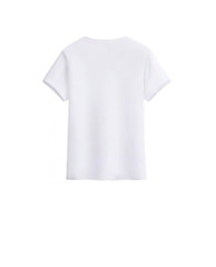 Blank Unisex T-Shirt White & Pink Soft Cotton Feel 100% Polyester Tee S-2XL Casu