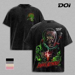 Mars Attacks Alien Vintage Graphic T-Shirt Retro Sci-Fi Movie Tee