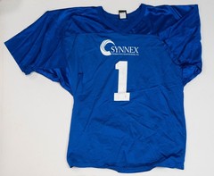 Vintage IBM Computer Football Jersey Men Size 2XL Blue Promo Made USA Wilson