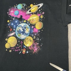 Vtg Palomar Observatory T-shirt Mens XL Black Astronomy Galaxy Space Earth Y2K