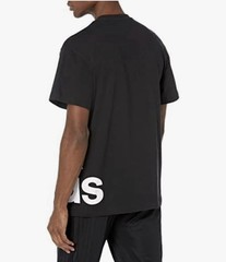 Adidas Men’s Essentials Giant Logo Tee Black with White Logo T-Shirt Medium