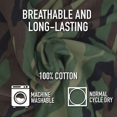 100% Cotton Camo T-Shirt – Men’s 5oz. Camouflage Crewneck Short Sleeve Tee