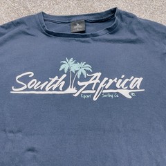 Rip Curl Mens South Africa Surfing Co Long Sleeve Graphic T-Shirt Navy Blue 2XL
