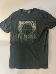 Hurley Graphic Tee Mens Medium Green Cotton Travel Beach Outdoor Short Sleeve