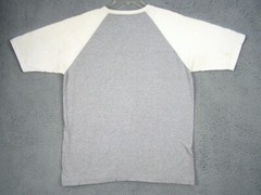 IBS Tee Shirt Adult Size 2XL Gray White Baseball Sports Casual Cotton Blend Mens