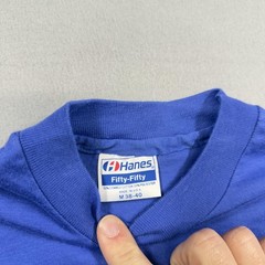 Vintage Hanes Shirt Mens Medium Blue Islander Sanibel Island Shell Graphic 1986