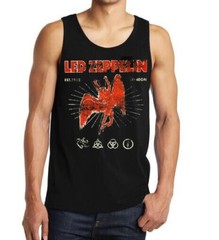 LED ZEPPELIN ROCK BAND Black Tank Top