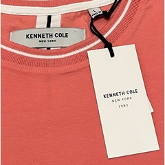 Kenneth Cole New York Mens Lantana Pink Logo Graphic Shirt KT9J35LAAA Large NWT
