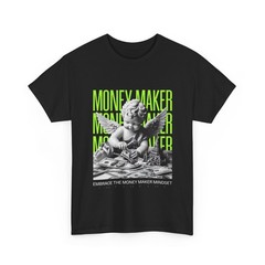 Money Maker Angel T-Shirt Cherub on Cash Graphic Shirt