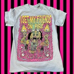 I set My Friends On Fire light blue Concert T-shirt Size S to 5XL BL1092
