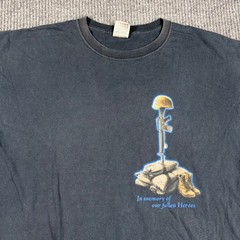 Fruit of the Loom Shirt Mens XL Heavy Cotton Fallen Heroes Military Graphic