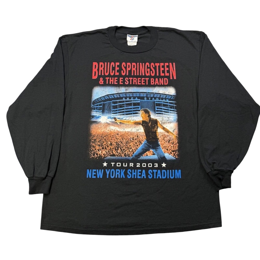 Bruce Springsteen 2003 Shea Stadium Tour Shirt Large Long Sleeve