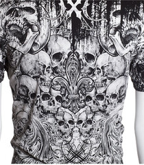 Xtreme Couture Affliction Men’s T-Shirt OFFERING Skull Black Tattoo Biker S-3XL