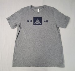 Vintage NH 48 4,000 Footers T Shirt AMC List Back Gray Cotton Poly Blend Large