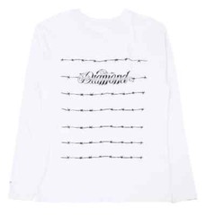 Diamond Supply Co. Men’s Barbed Wire Long Sleeve White T-Shirt
