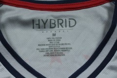 Hybrid Apparel Team USA Soccer Baseball Polyester Jersey M America Patriotic 76