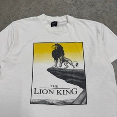Vintage 90s The Lion King T-shirt Disney Mufasa Movie Promo White mens Large