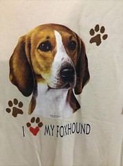 I LOVE MY FOXHOUND DOG T-SHIRT. XL Cotton T-Shirt. B147