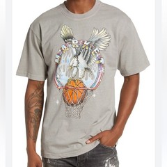 NWT Market Dunking Eagle Graphic Print Cotton Brown T-shirt Men’ Graphic T-Shirt