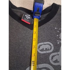 Ecko Unltd Mens 4XB T-Shirt Gray Black Graphic Rhino Logo V-Neck Big & Tall 4XL