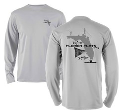 Long sleeve performance fishing shirt UPF UV microfiber