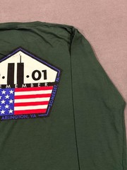 Port & Company Performance T Shirt Mens Large Olive Green American Flag Remember