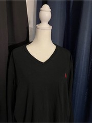 Polo Ralph Lauren Black Long Sleeve V-Neck Shirt – Men’s XL