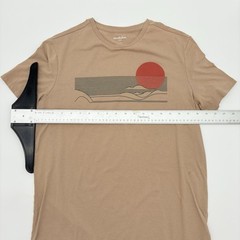 Sunset Graphic Print Tan tee shirt Short Sleeve Standard Fit Blend M Goodfellow