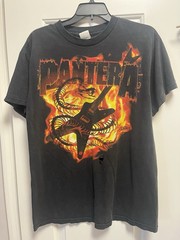 Vintage Pantara Flaming Guitar Band T Shirt Men’s Size Medium