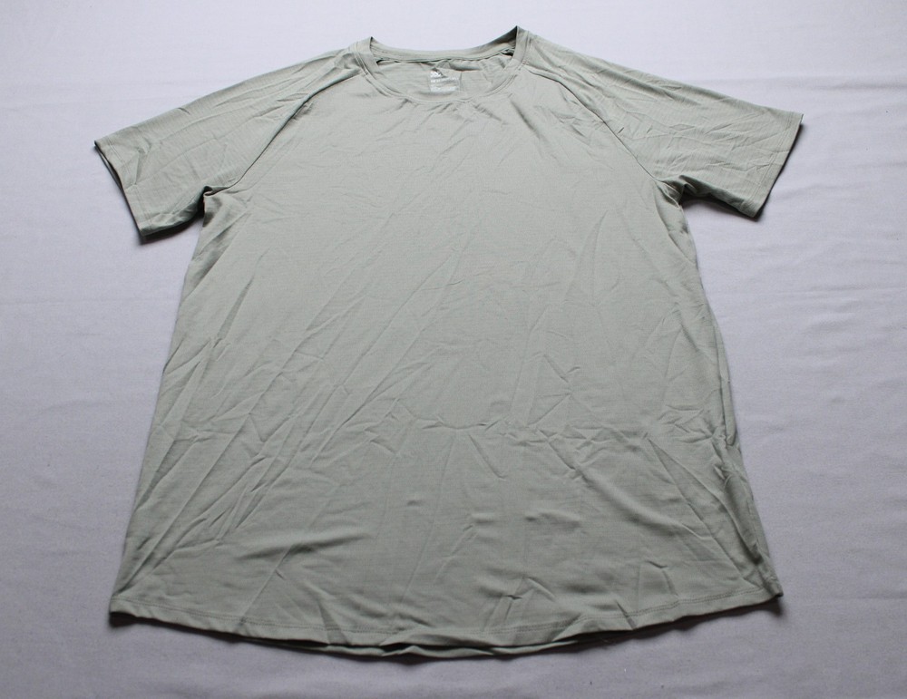 All In Motion Men’s Linear Mesh Raglan T-Shirt CN6 Olive Green Medium NWT